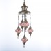 Authentic 5-Piece Ceiling Pendant Chandelier Mosaic Lamp, Domed Set Sultan